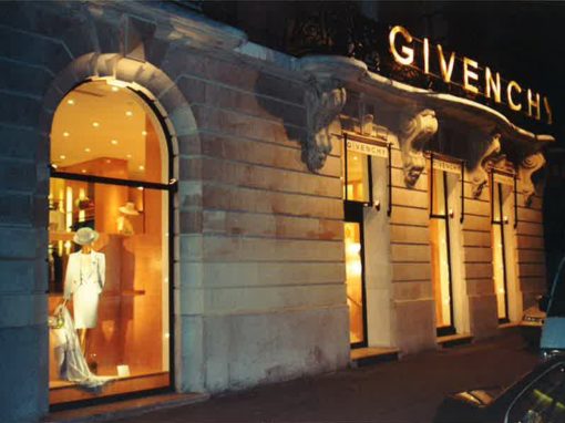 agencement intérieur et exterieur boutique Givenchy